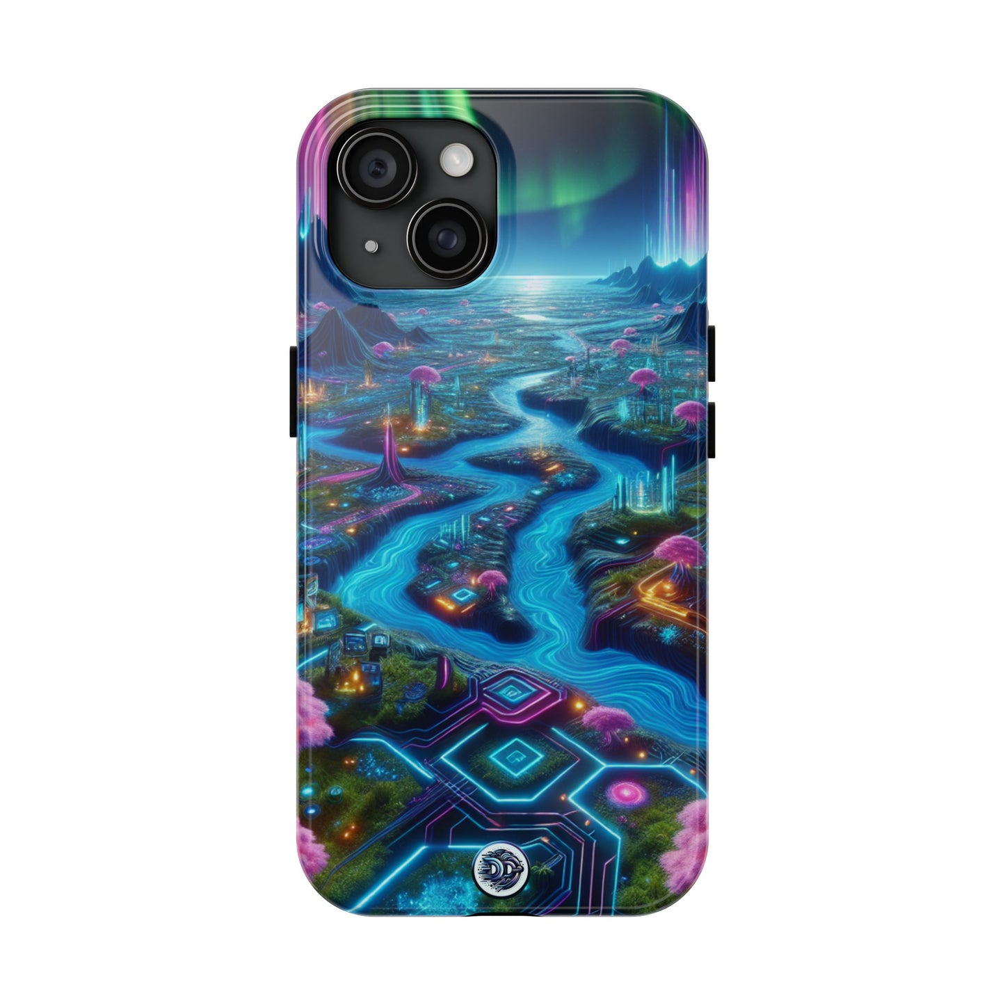 Neon Landscape Aurora Phone Case
