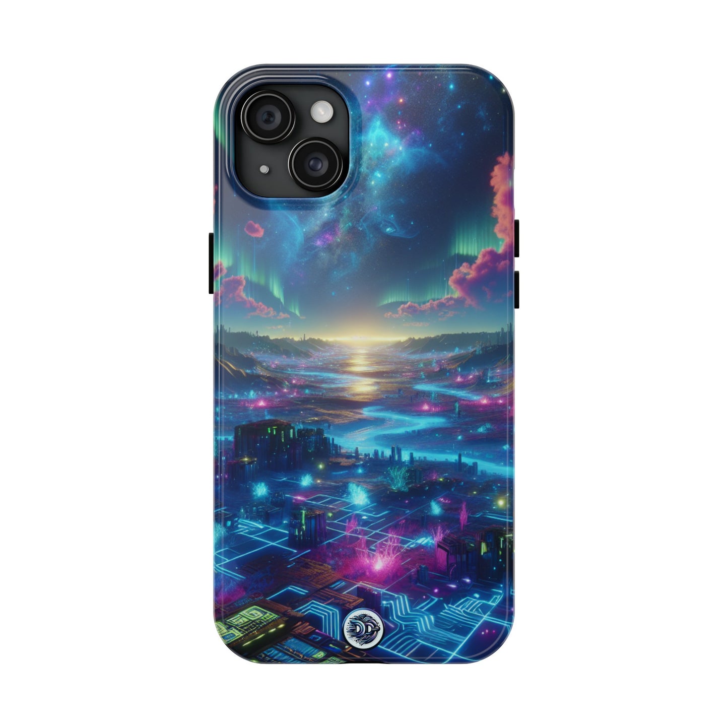 Cosmic Aurora Futuristic Cityscape Case