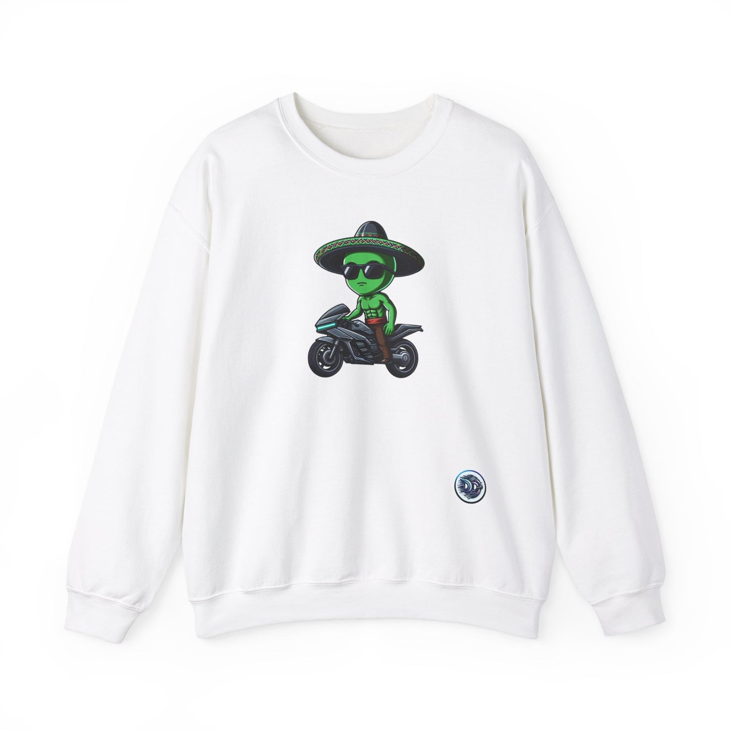 Cool Alien Biker Crewneck