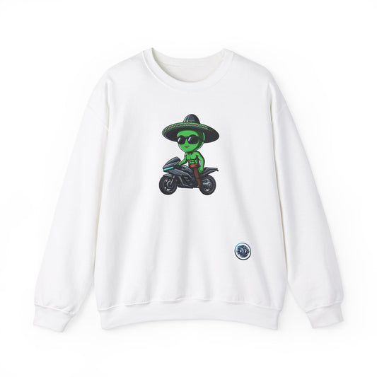 Cool Alien Biker Crewneck