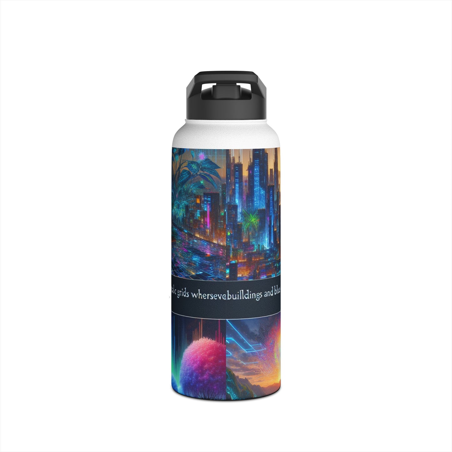 Futuristic Cityscape Bottle