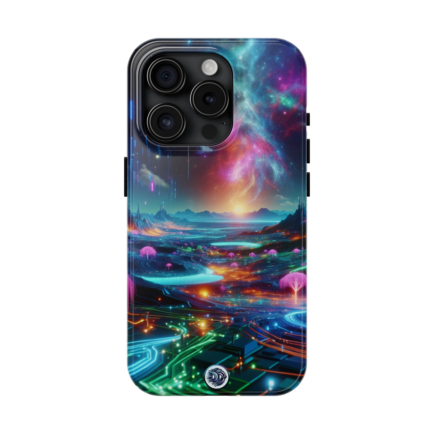 Cosmic Neon Landscape Phone Case