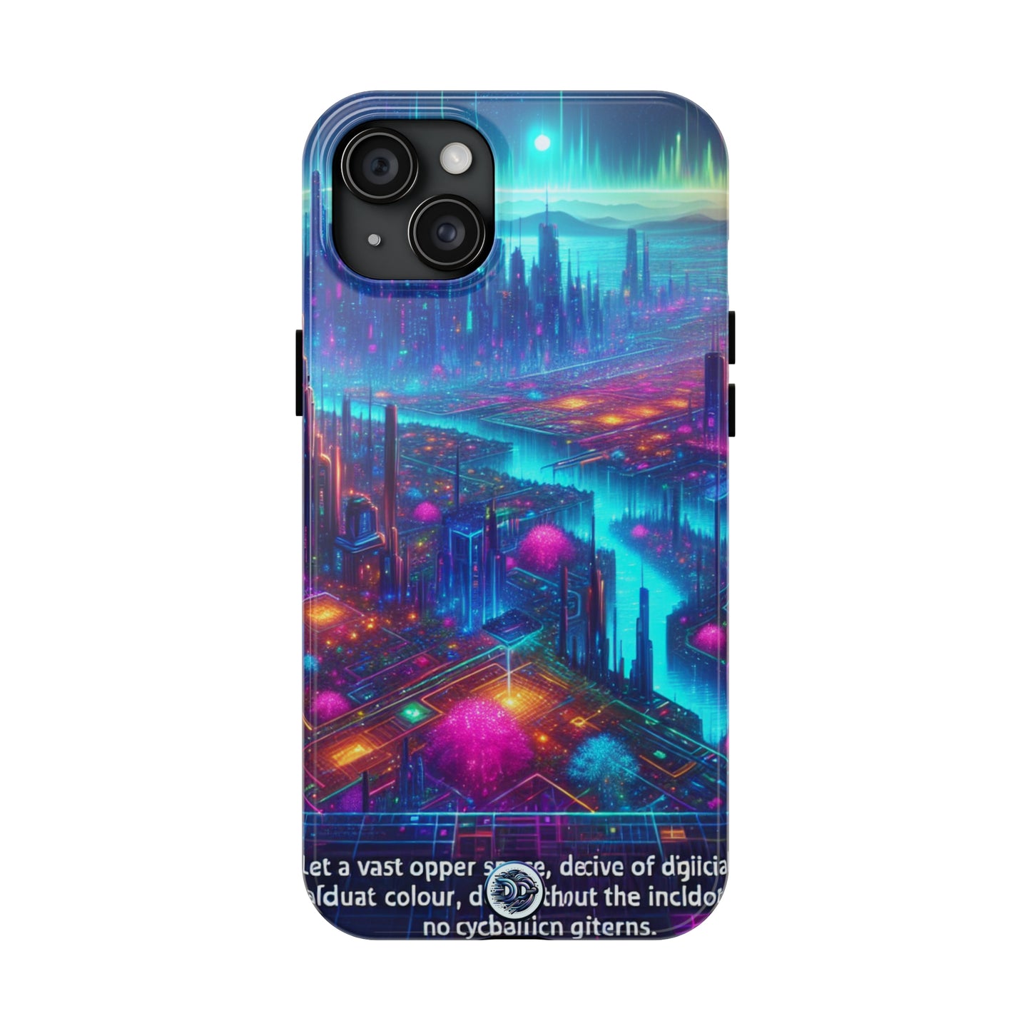 Cyberpunk Aurora Cityscape Phone Case