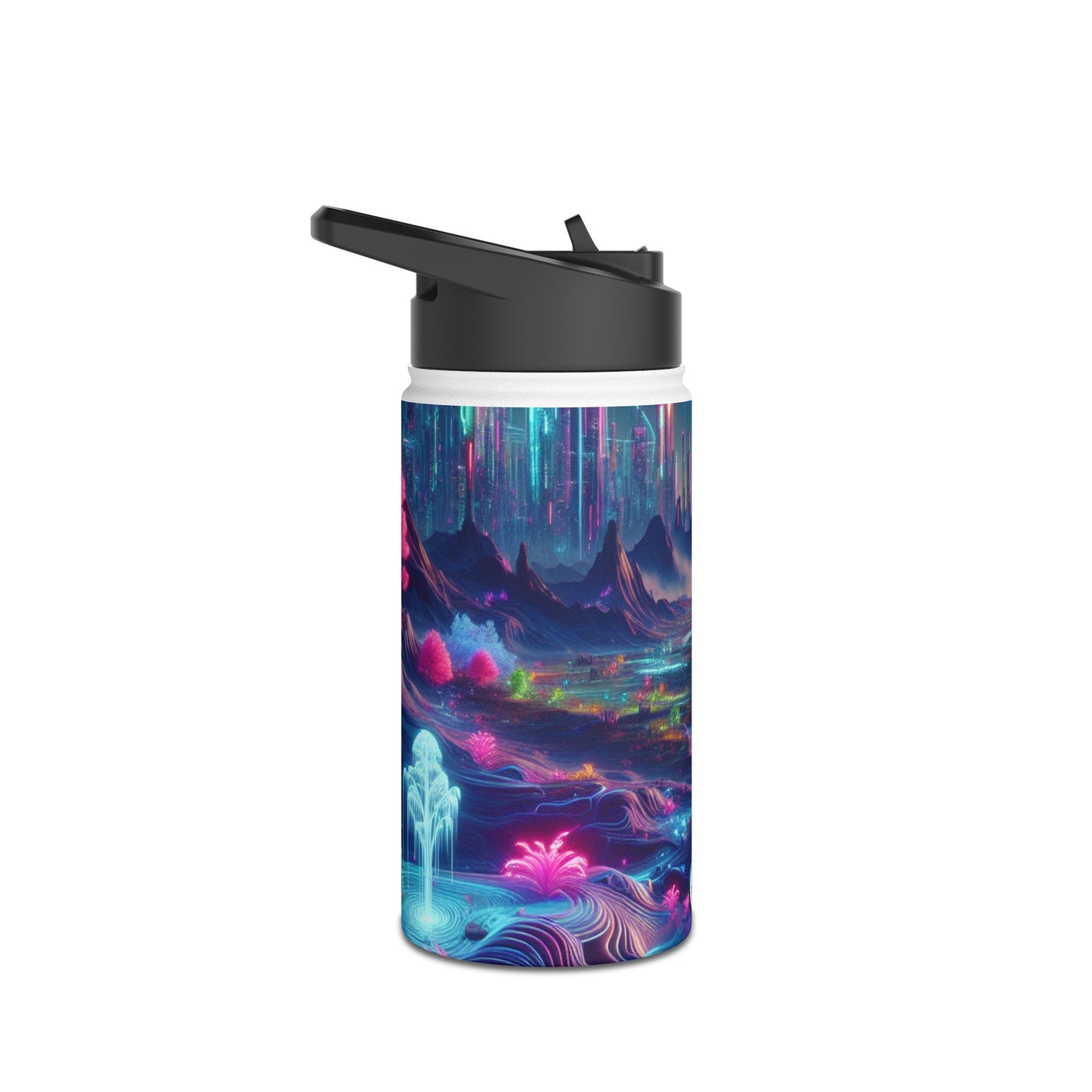Futuristic Neon Water Bottle