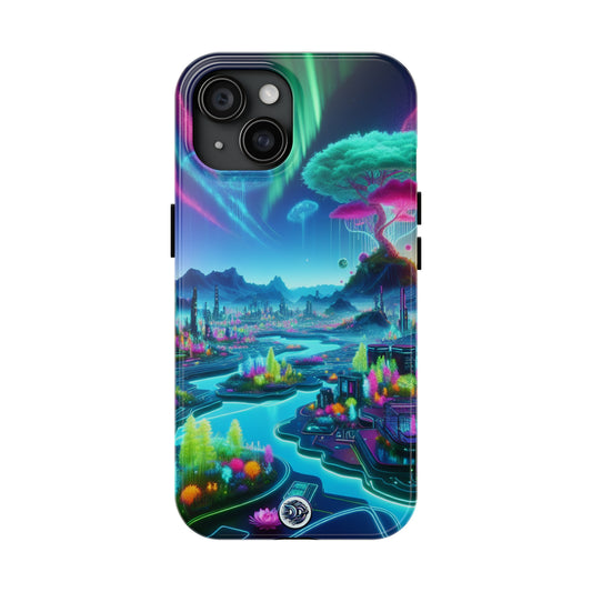 Vibrant Neon Fantasy Landscape Case