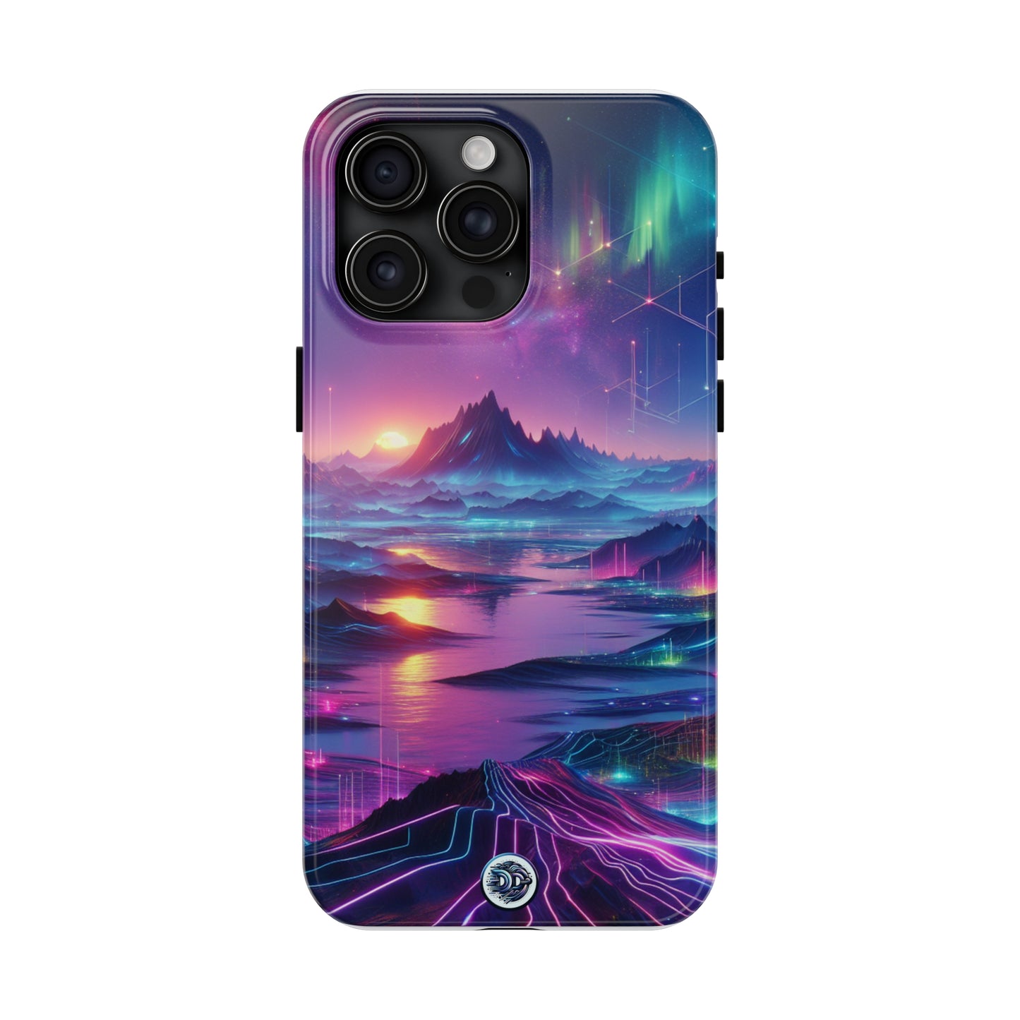 Cosmic Neon Landscape Phone Case