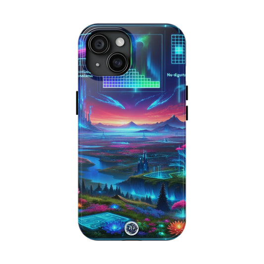 Futuristic Neon Landscape Phone Case