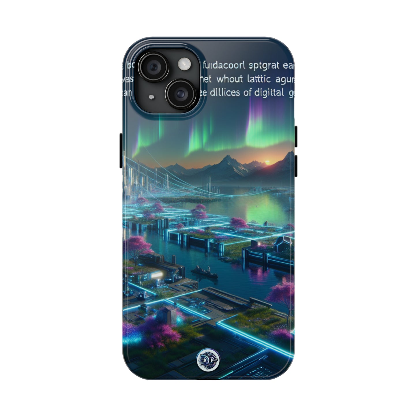 Futuristic City Aurora Phone Case