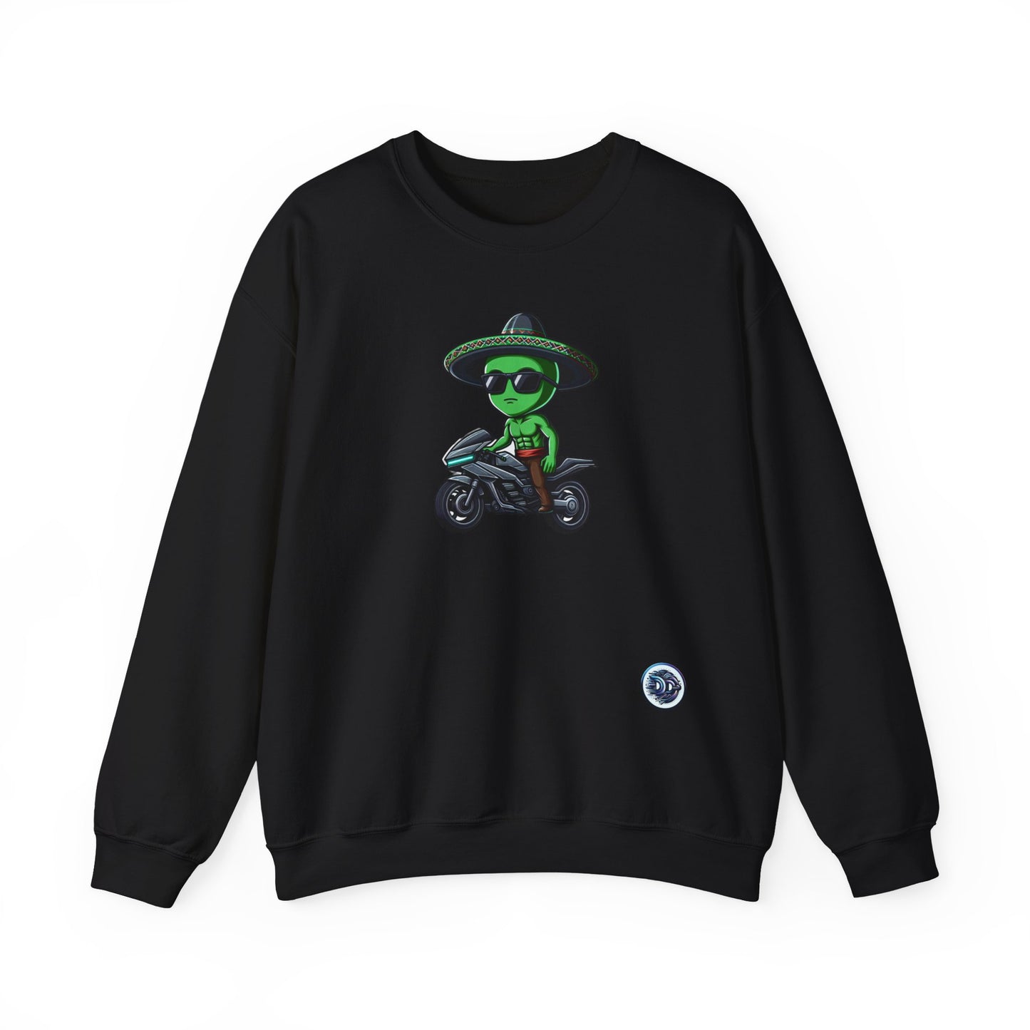 Cool Alien Biker Crewneck