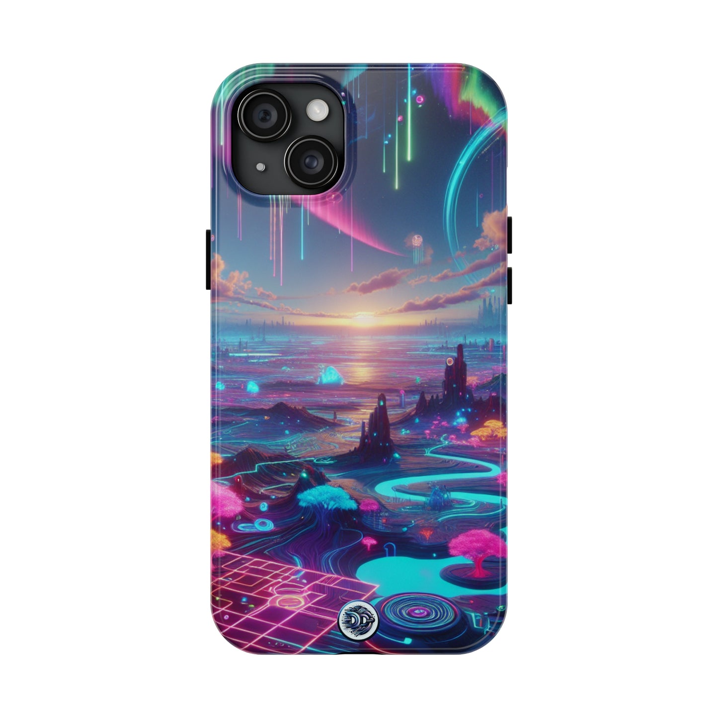 Neon Dreamscape Protective Phone Case