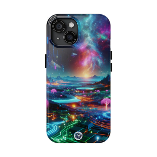 Cosmic Neon Landscape Phone Case