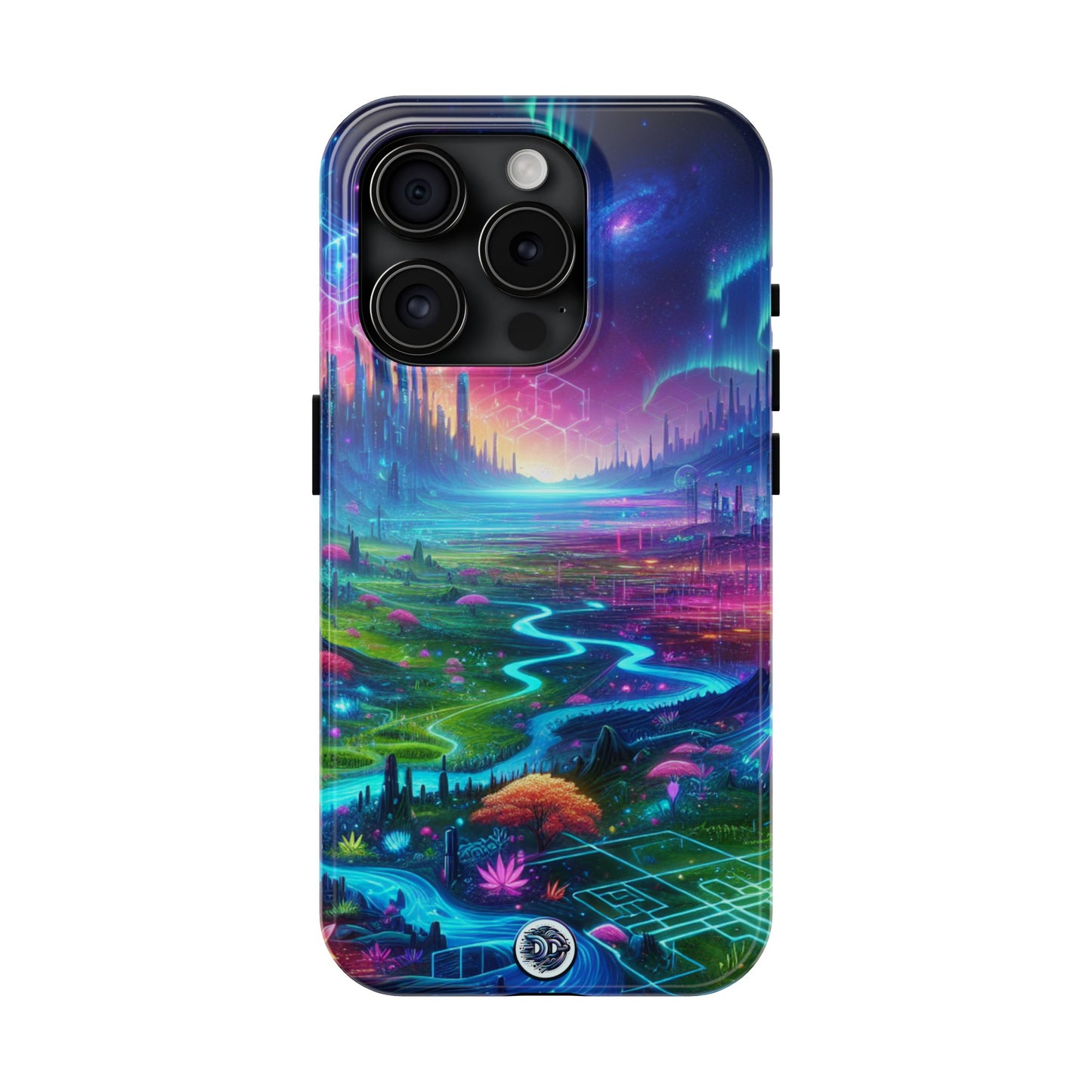 Cyberpunk Aurora Fantasy Phone Case