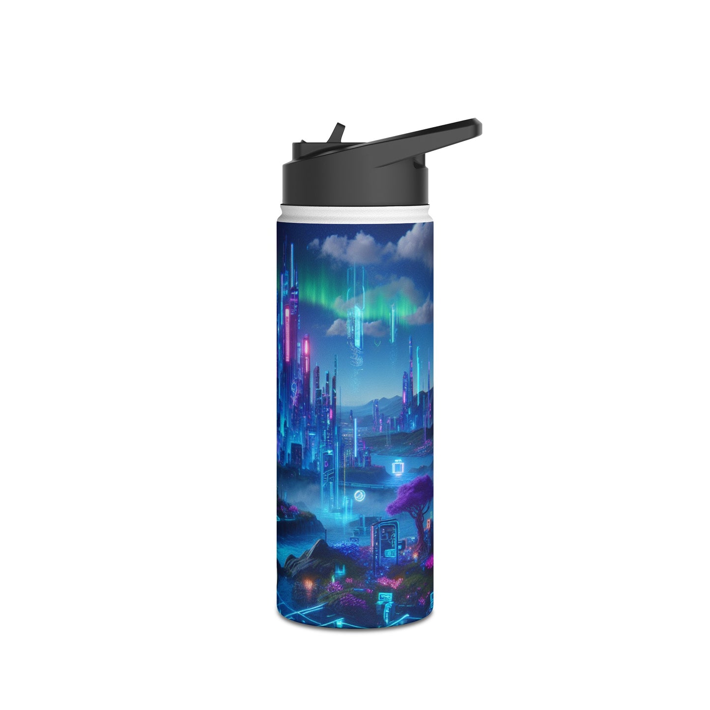 Futuristic Cityscape Bottle