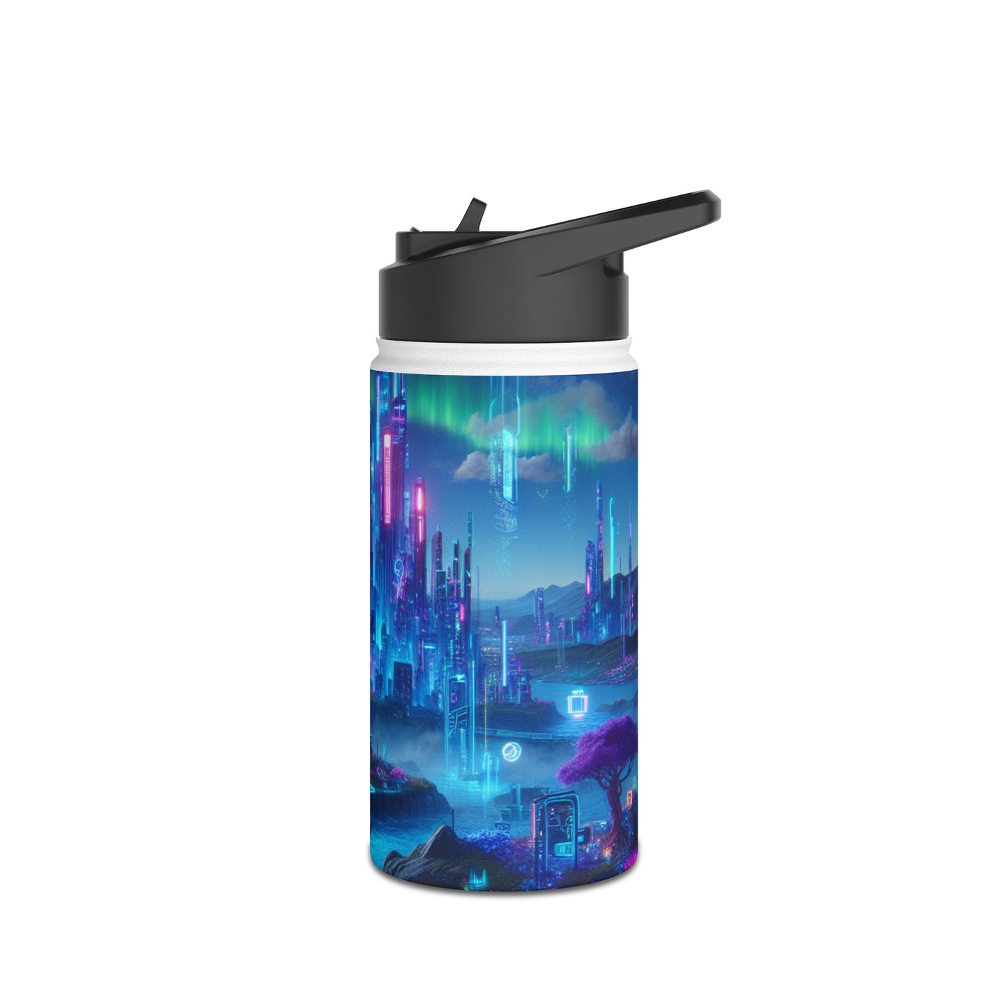 Futuristic Cityscape Bottle