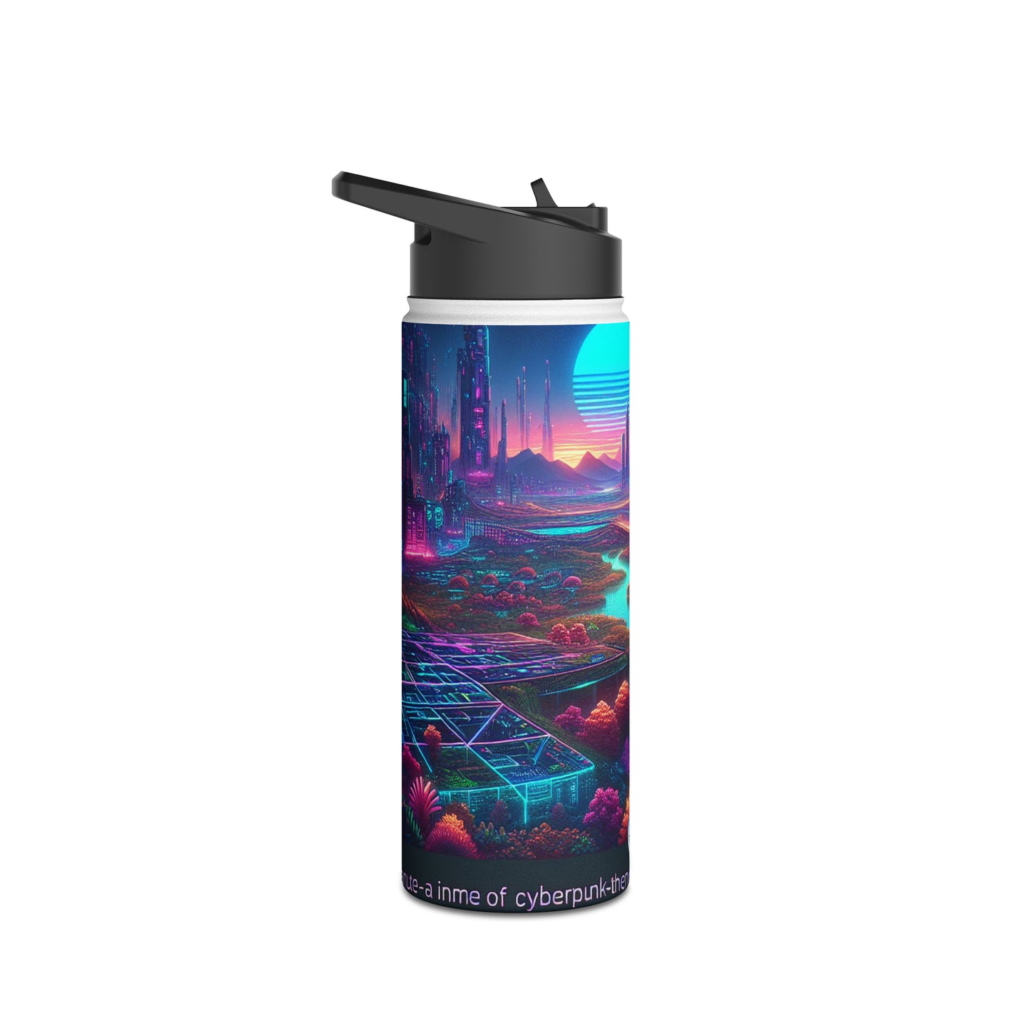 Futuristic Cityscape Bottle
