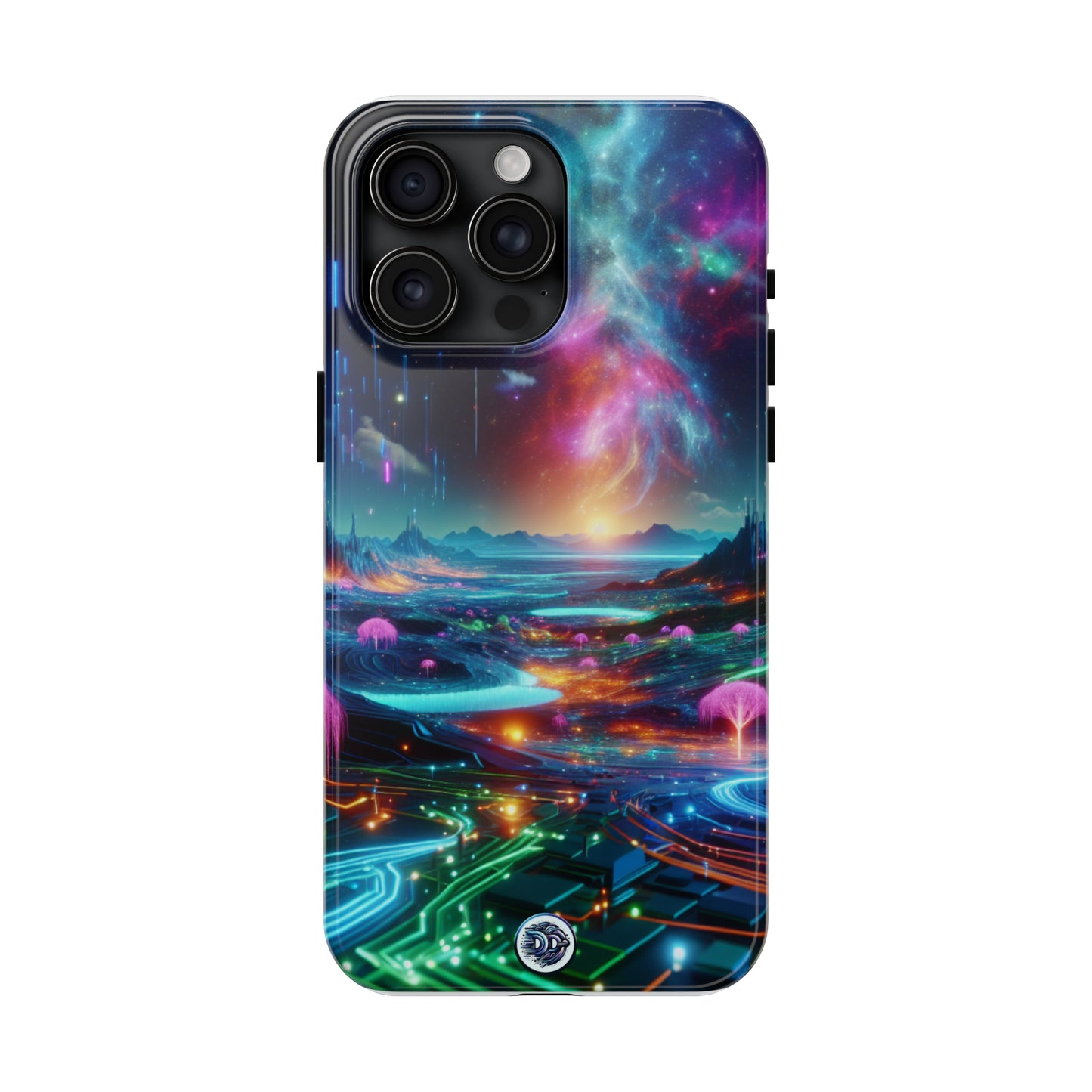 Cosmic Neon Landscape Phone Case