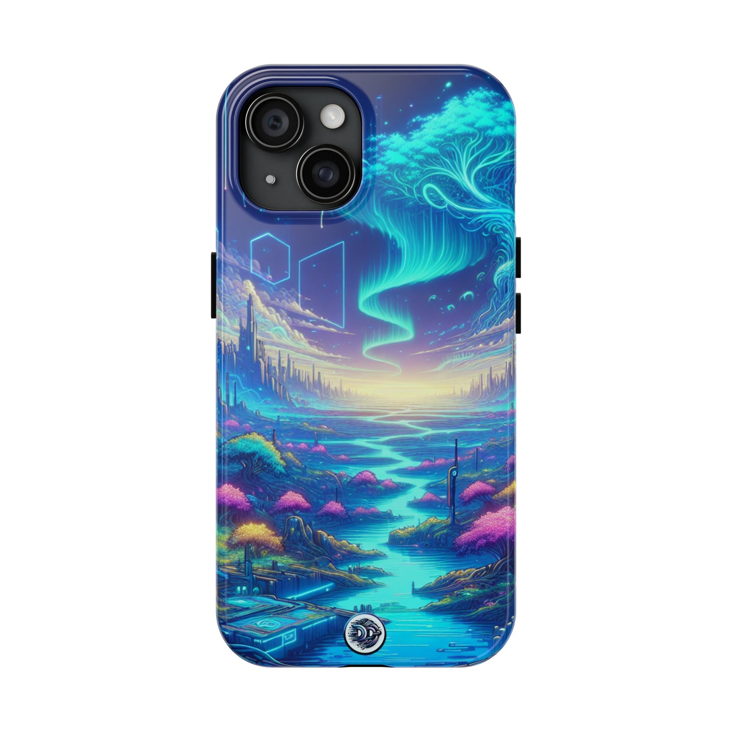 Neon Fantasy Landscape Phone Case