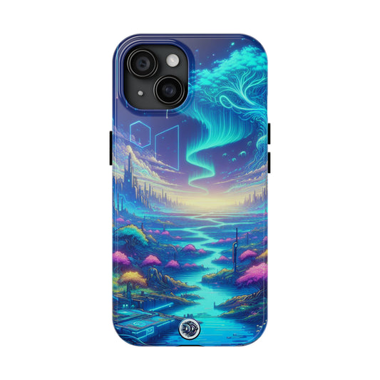 Neon Fantasy Landscape Phone Case