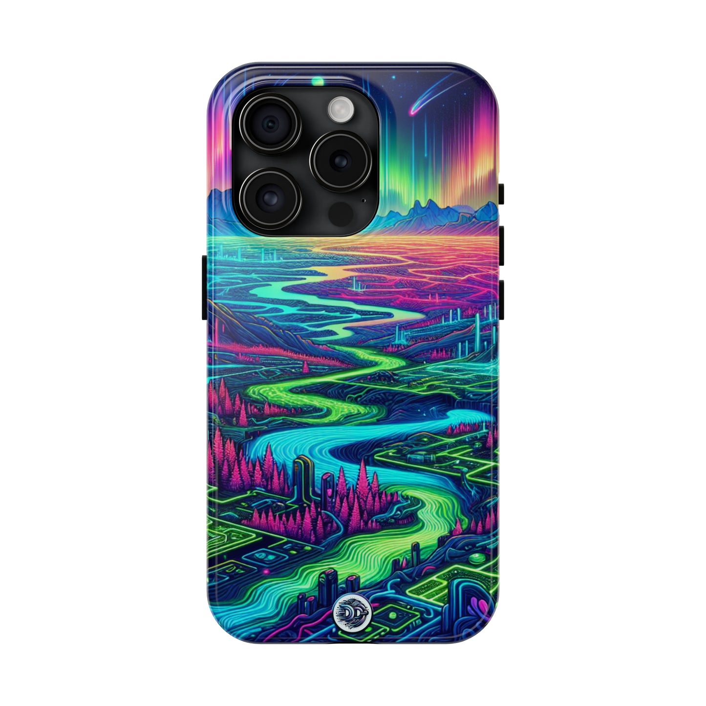 Vibrant Neon Landscape Phone Case