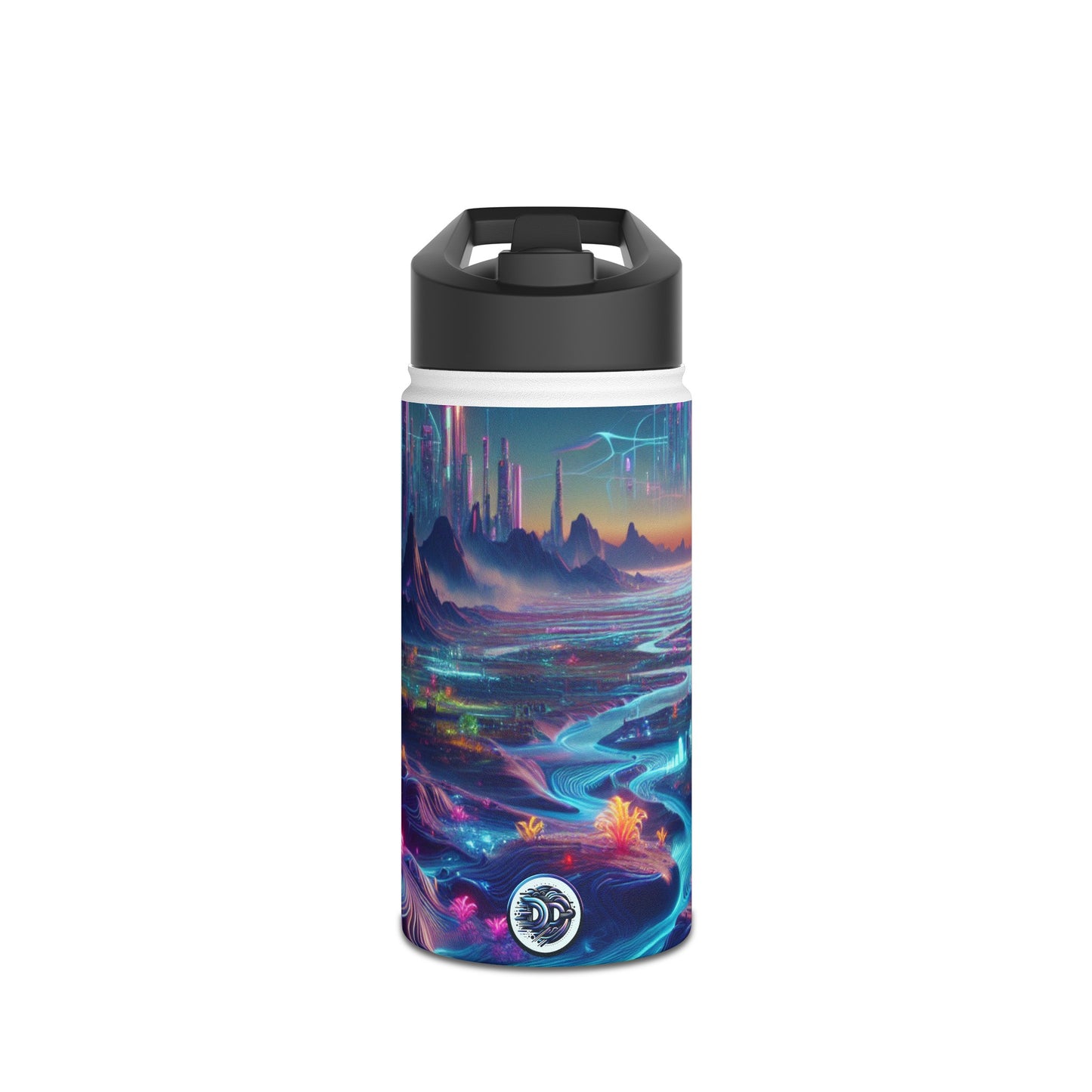 Futuristic Neon Water Bottle