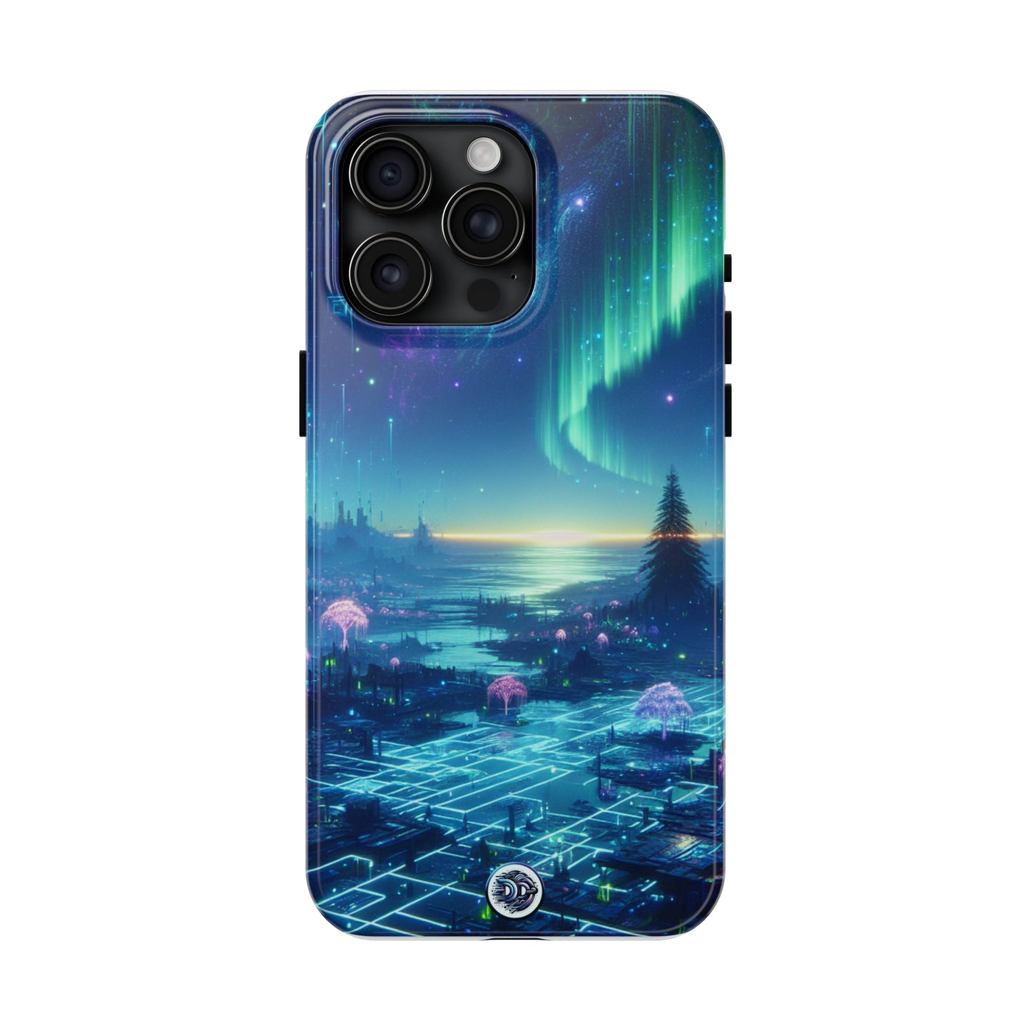 Cyber Aurora Futuristic Phone Case