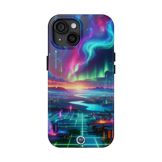 Neon Aurora Landscape Phone Case