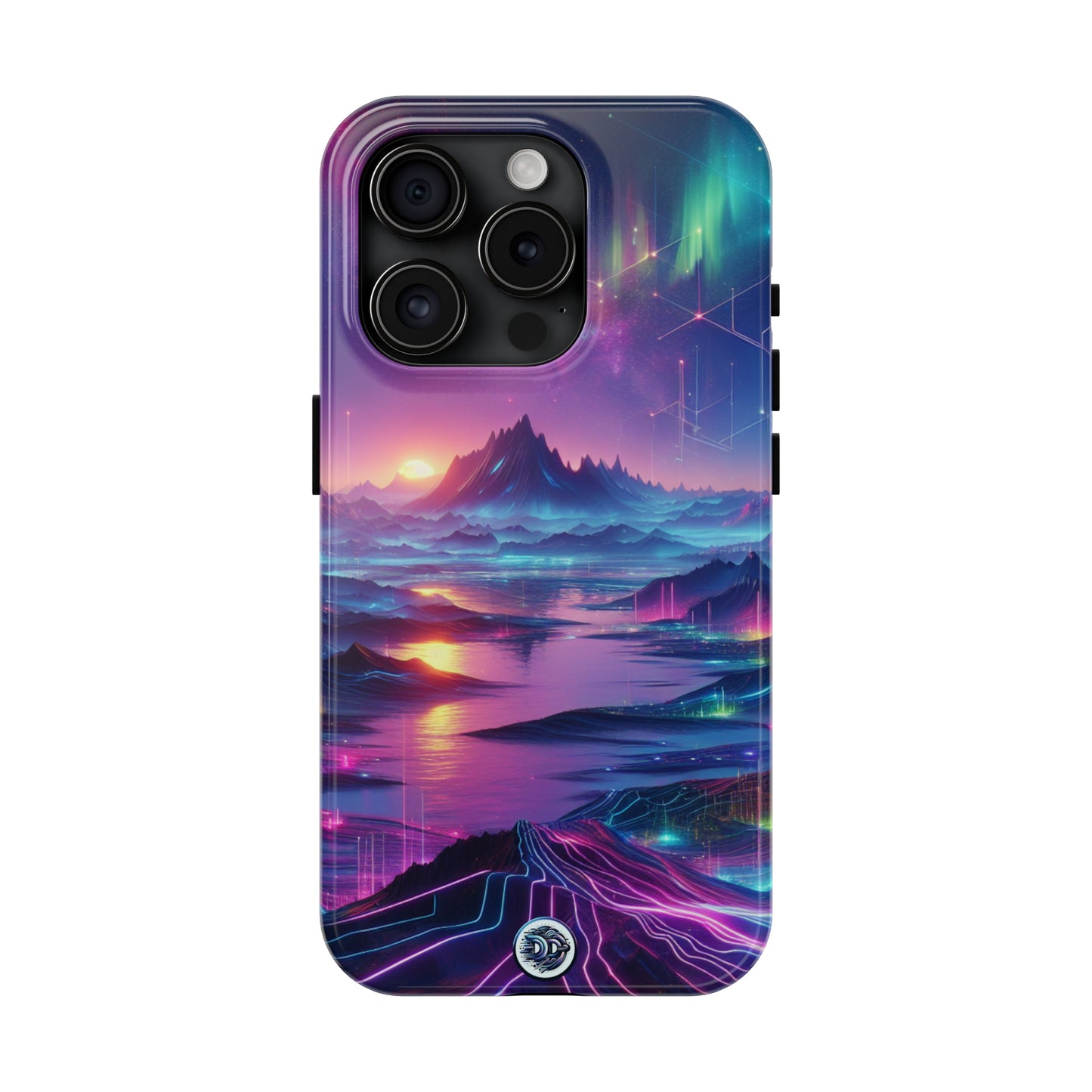 Cosmic Neon Landscape Phone Case