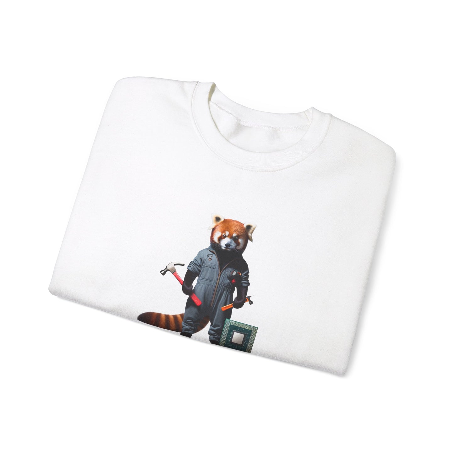 Tech-Savvy Red Panda Crewneck