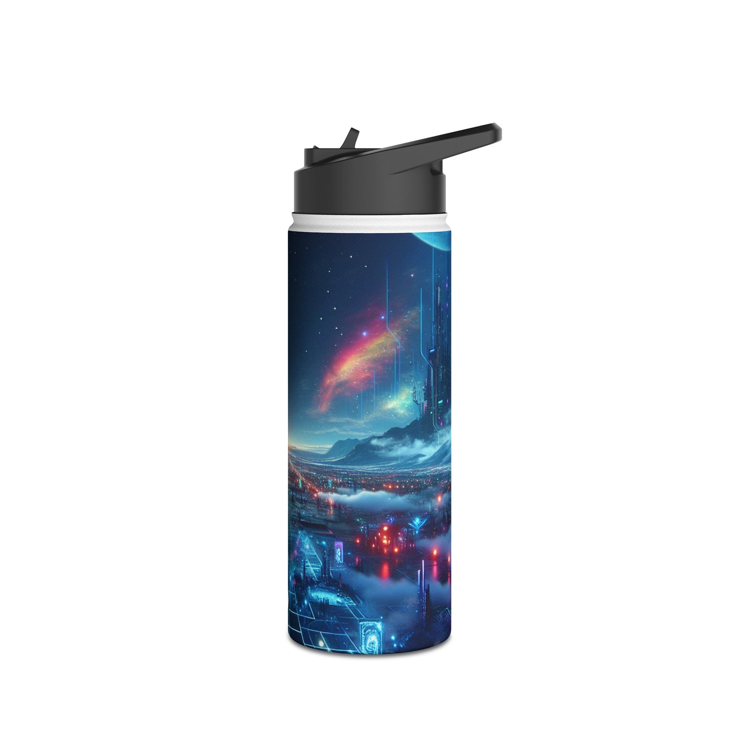 Futuristic Cityscape Bottle