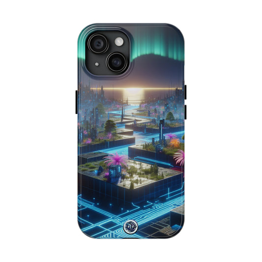 Aurora Cityscape Neon Phone Case