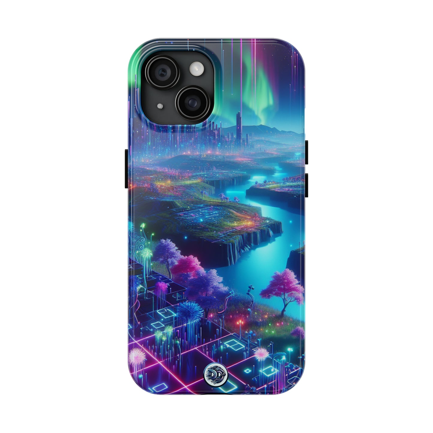 Futuristic City Aurora Phone Case