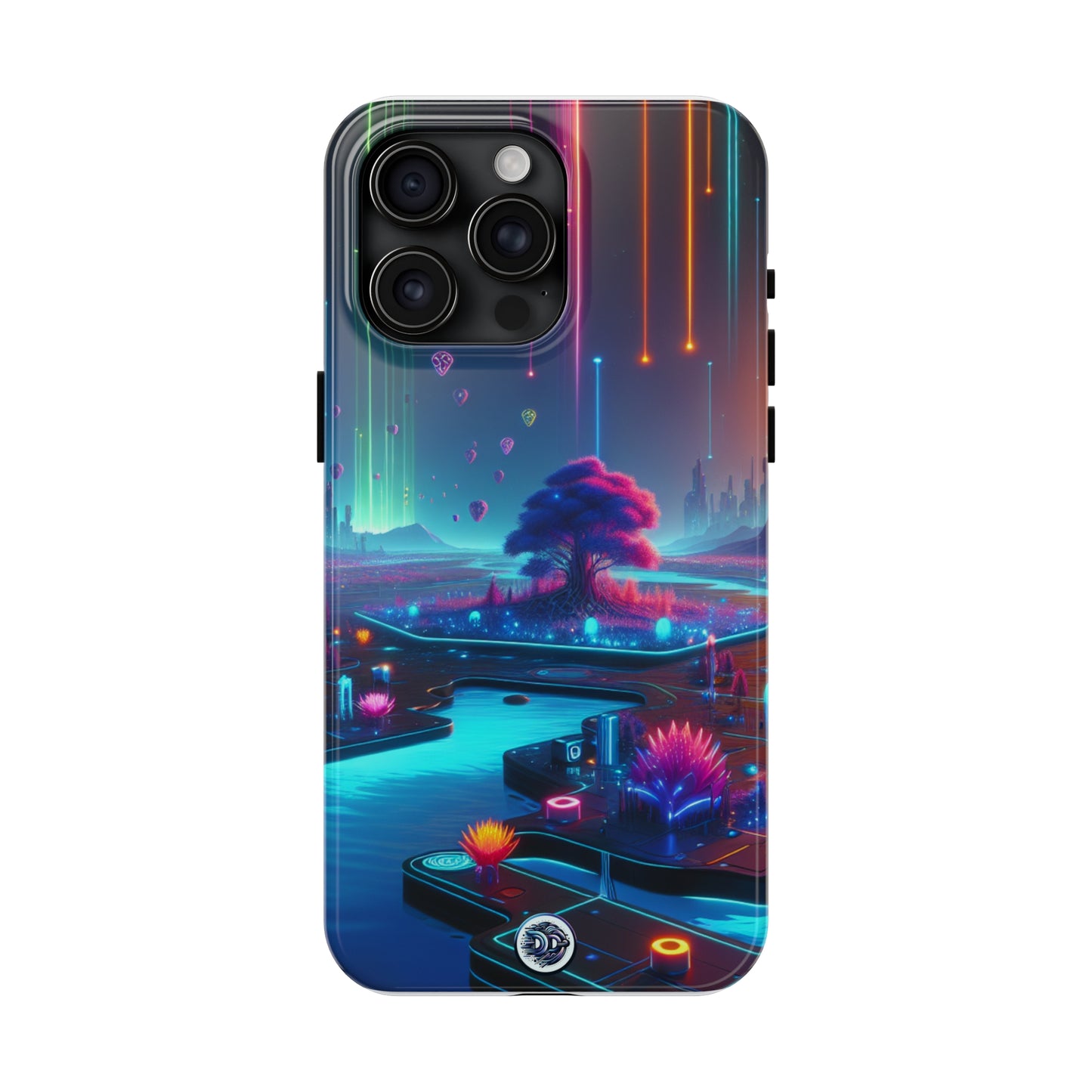 Neon Sci-Fi Landscape Phone Case