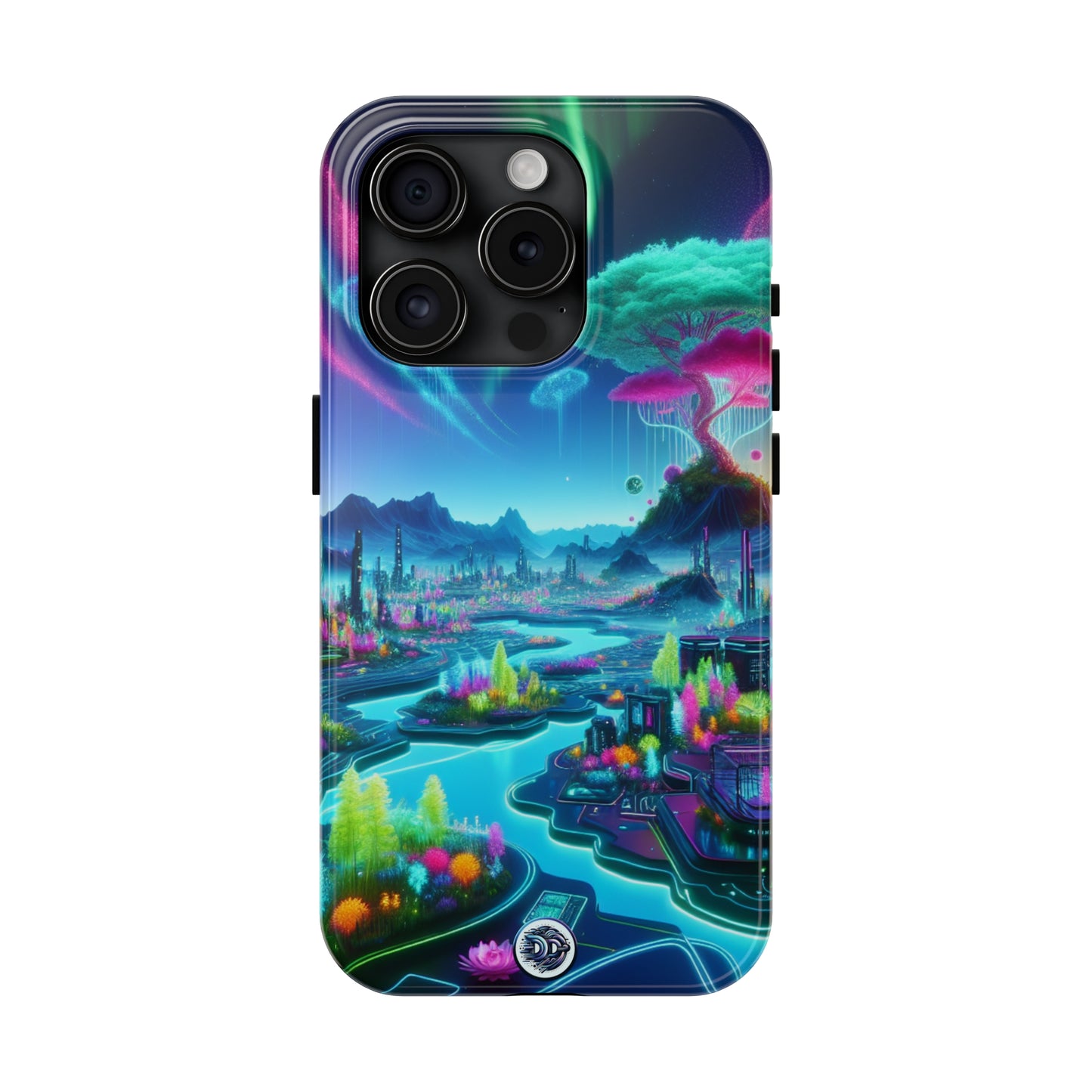 Vibrant Neon Fantasy Landscape Case