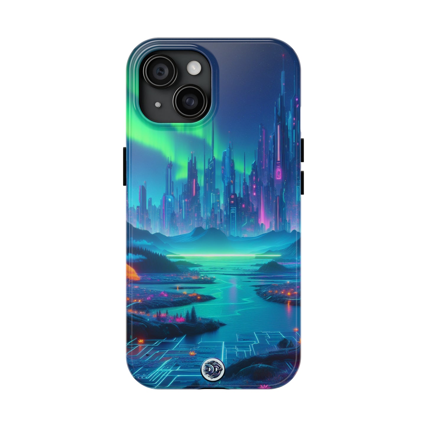 Neon Aurora Futuristic Cityscape Case