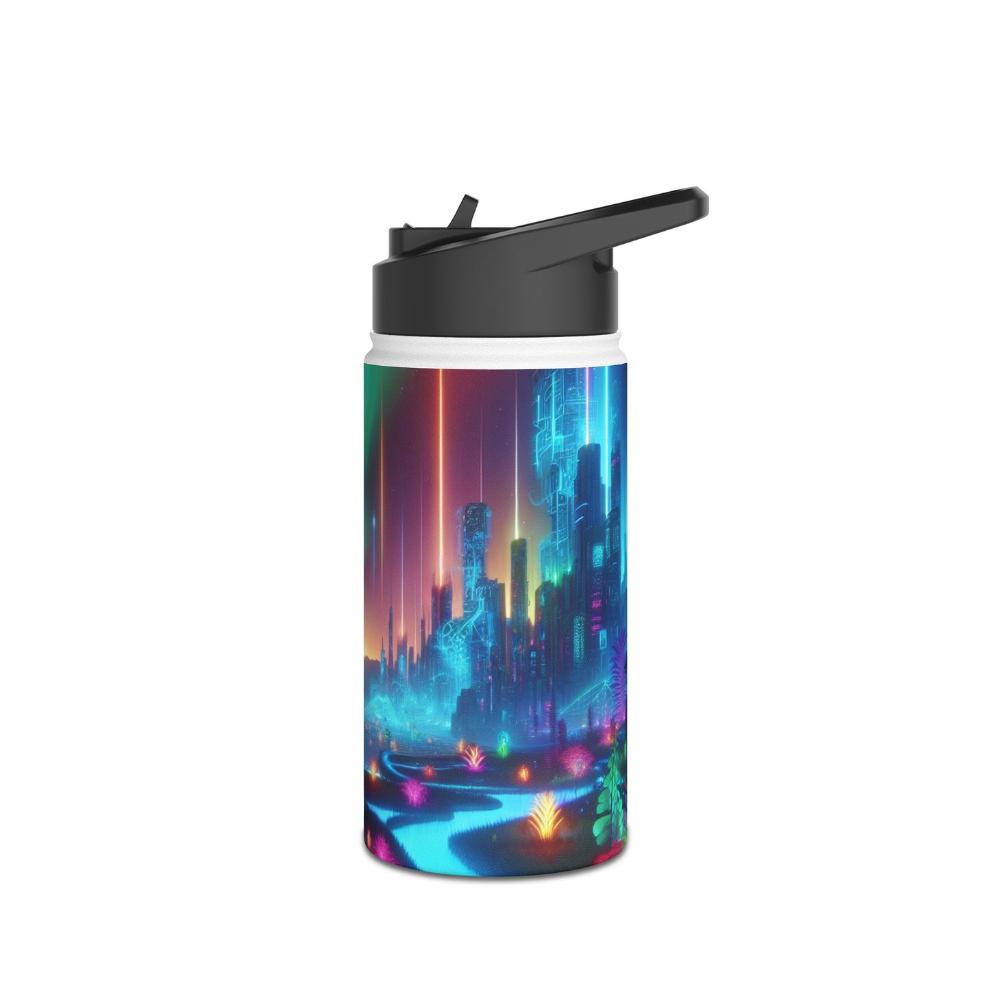 Futuristic Cityscape Bottle