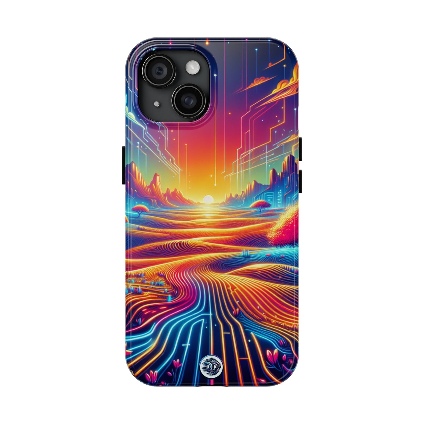 Vibrant Neon Landscape Phone Case
