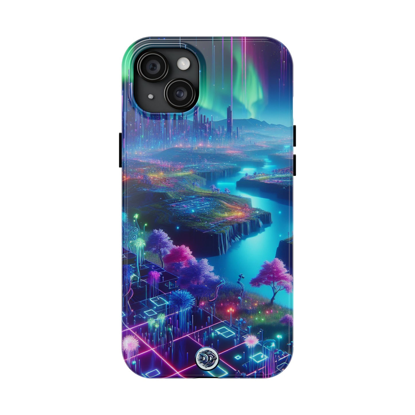 Futuristic City Aurora Phone Case