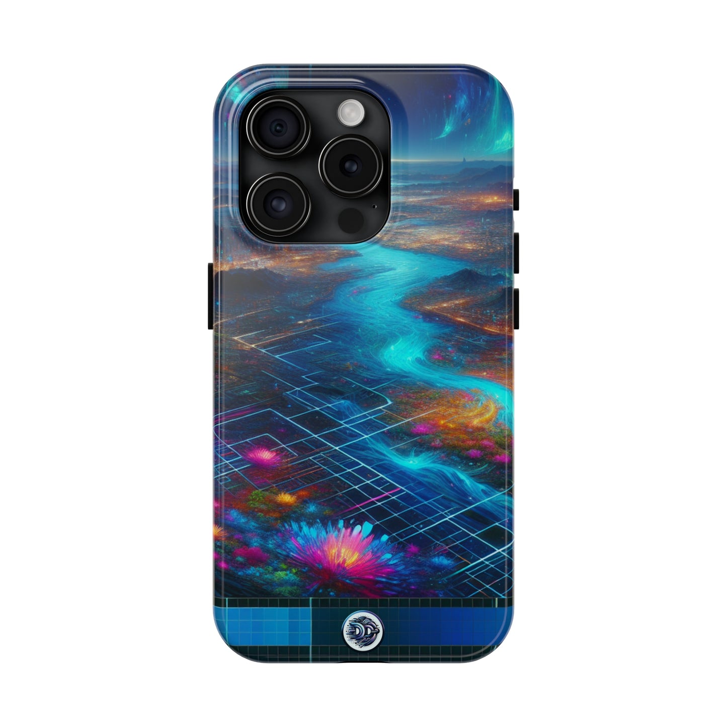 Futuristic Cityscape Glow Phone Case