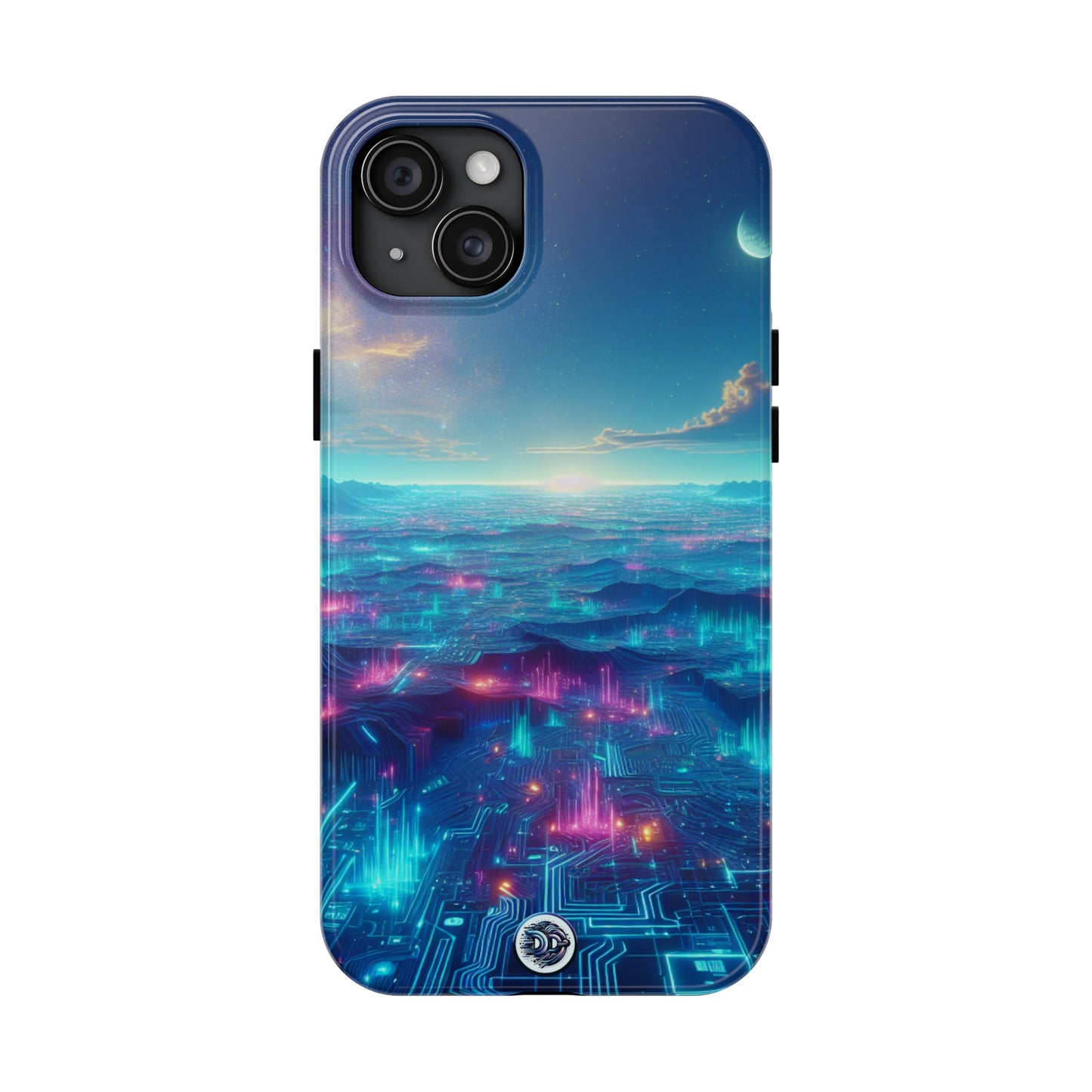 Cyber Cityscape Glow Phone Case