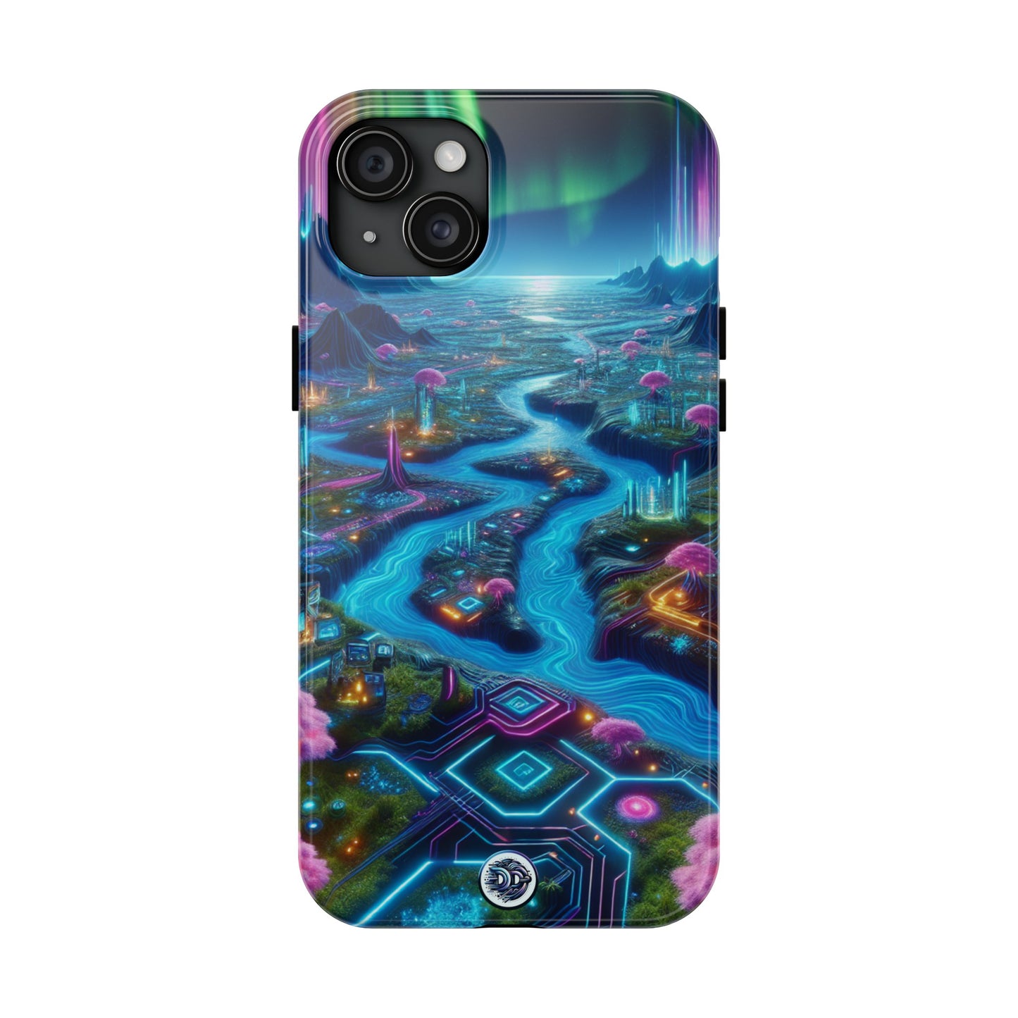 Neon Landscape Aurora Phone Case