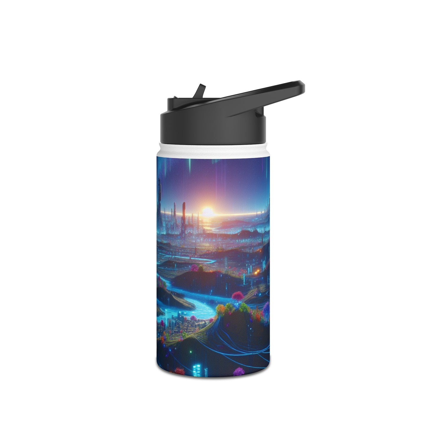 Futuristic Cityscape Bottle