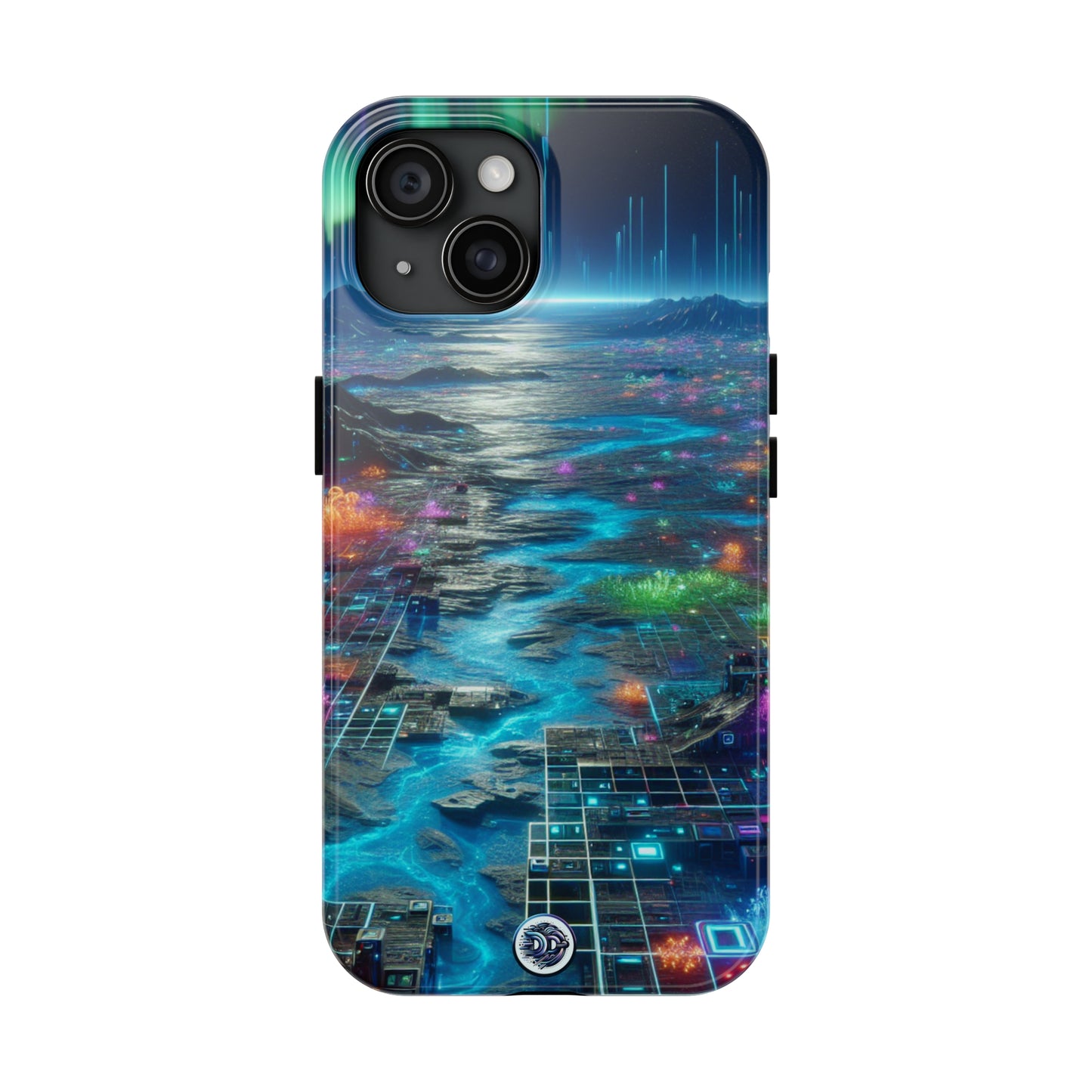 Cyber Aurora Futuristic Phone Case