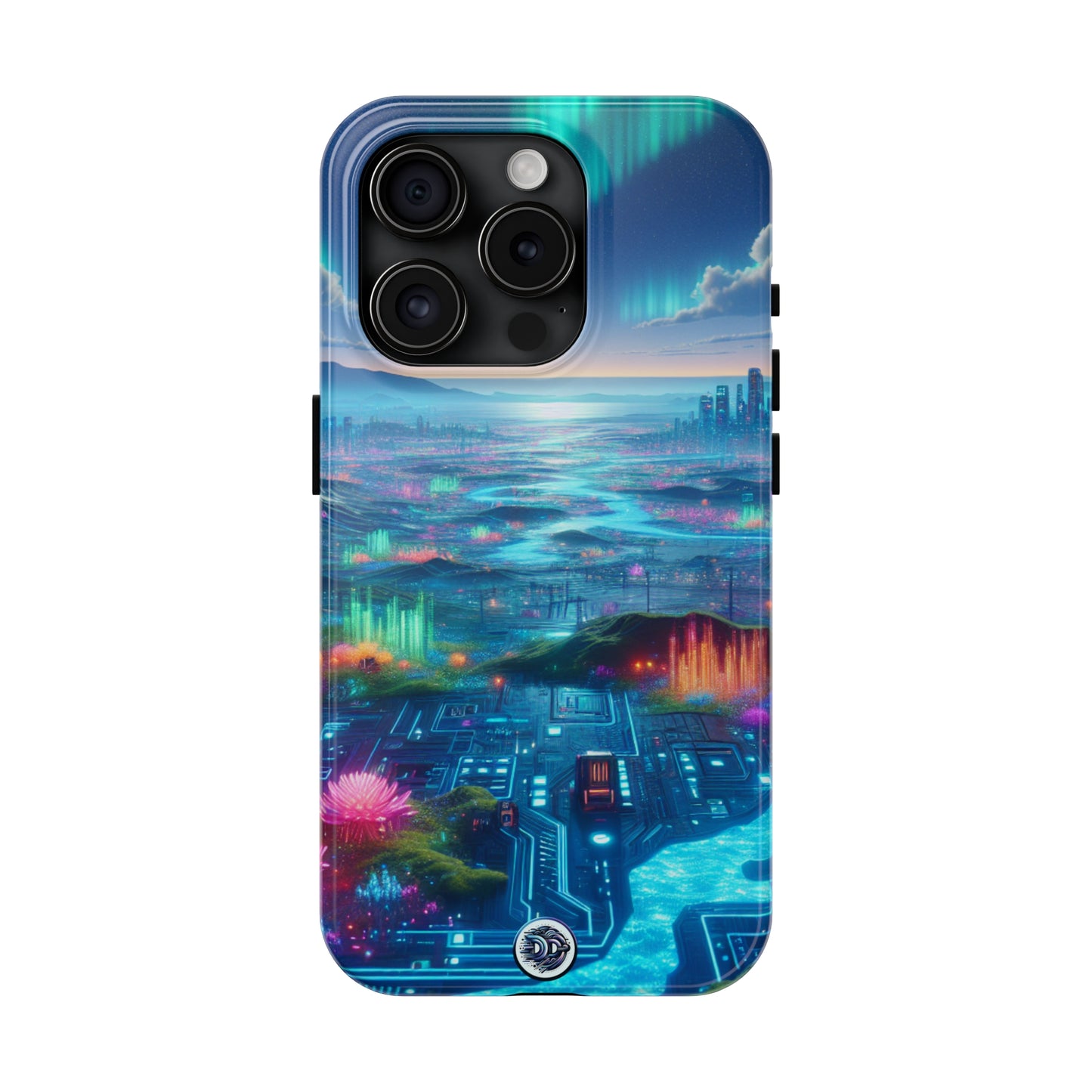 Aurora Cityscape Glow Phone Case