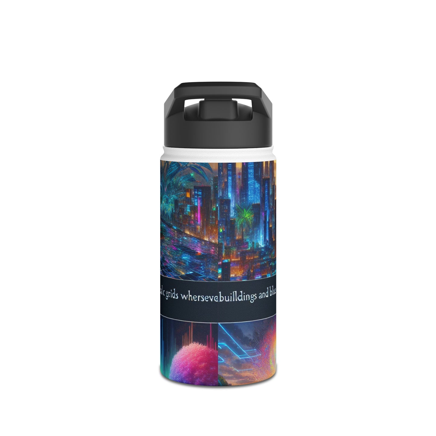Futuristic Cityscape Bottle