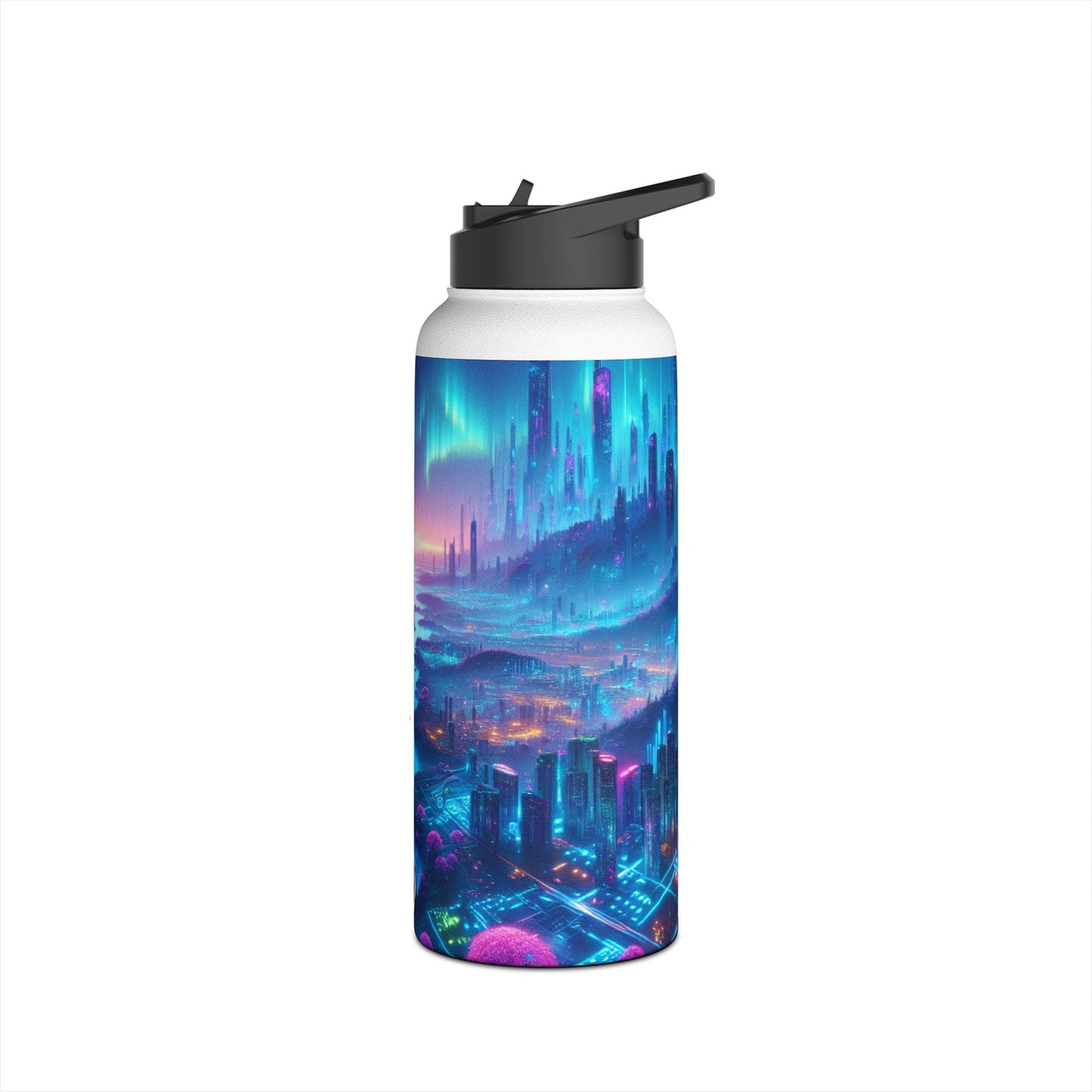 Futuristic Cityscape Bottle