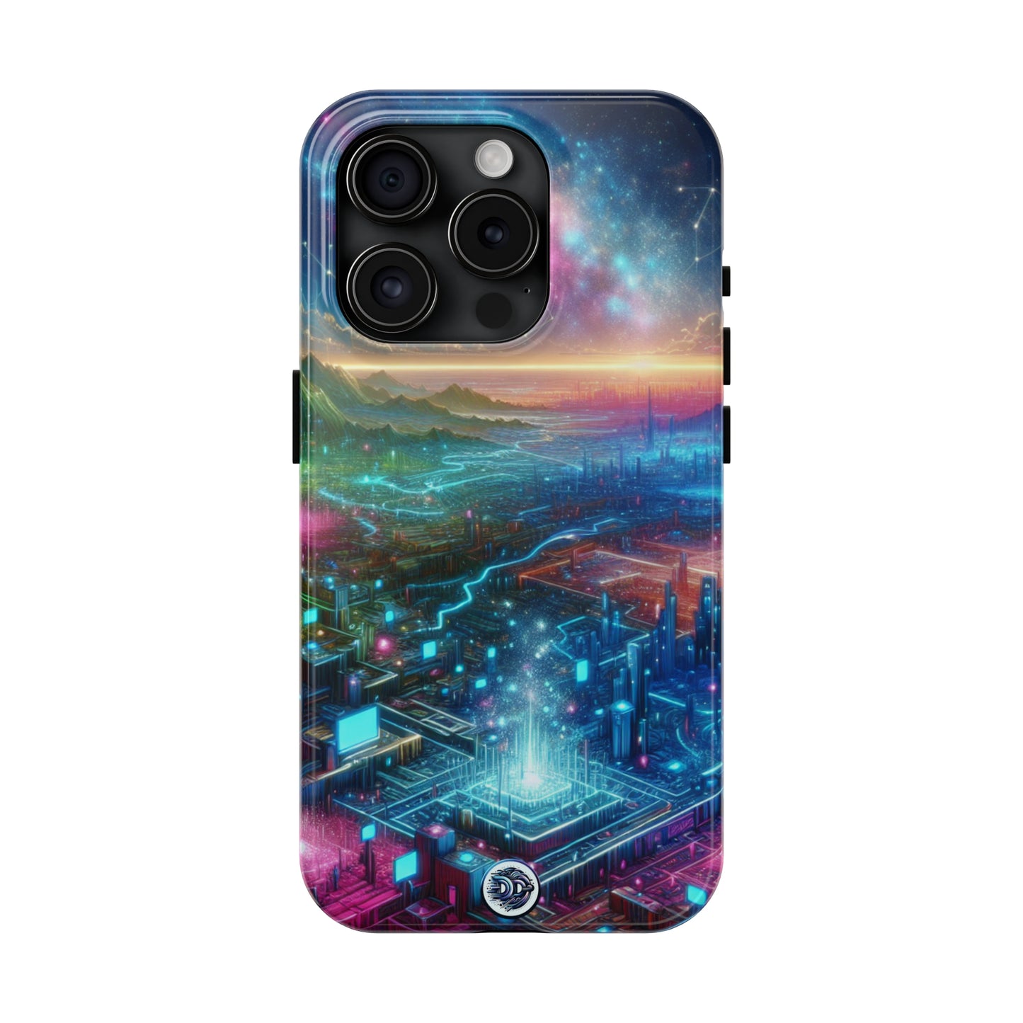 Cyber Cityscape Glow Phone Case