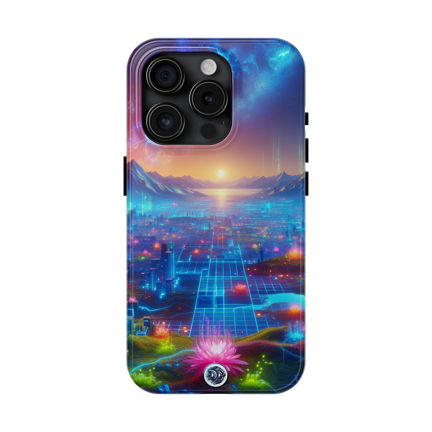 Neon Sci-Fi Landscape Phone Case