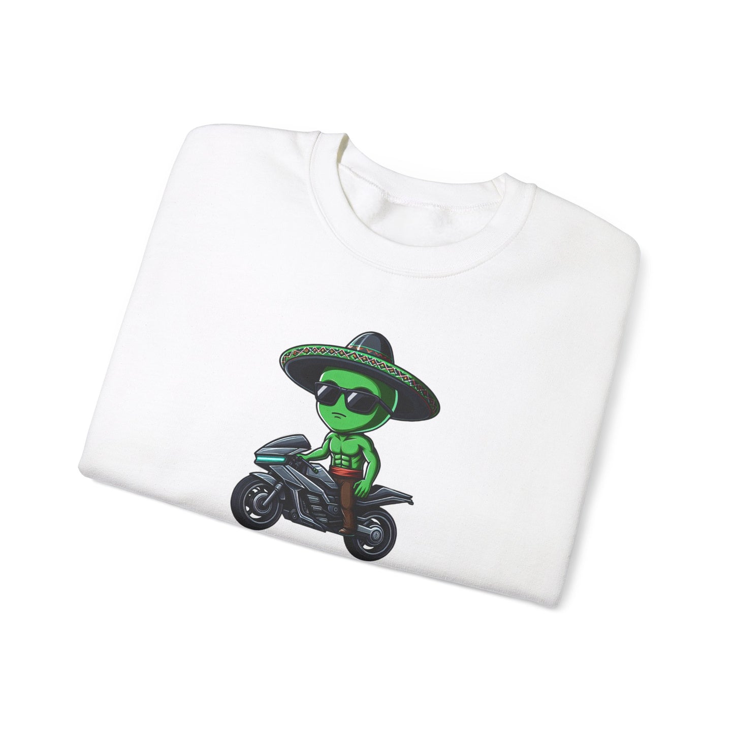 Cool Alien Biker Crewneck
