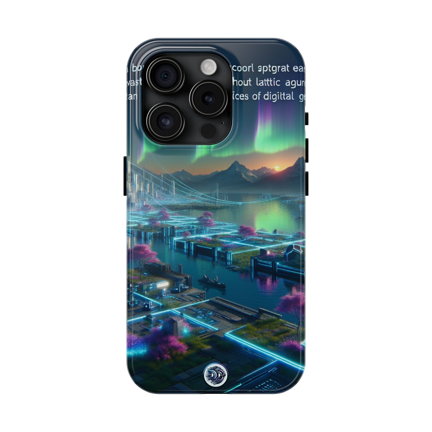 Futuristic City Aurora Phone Case