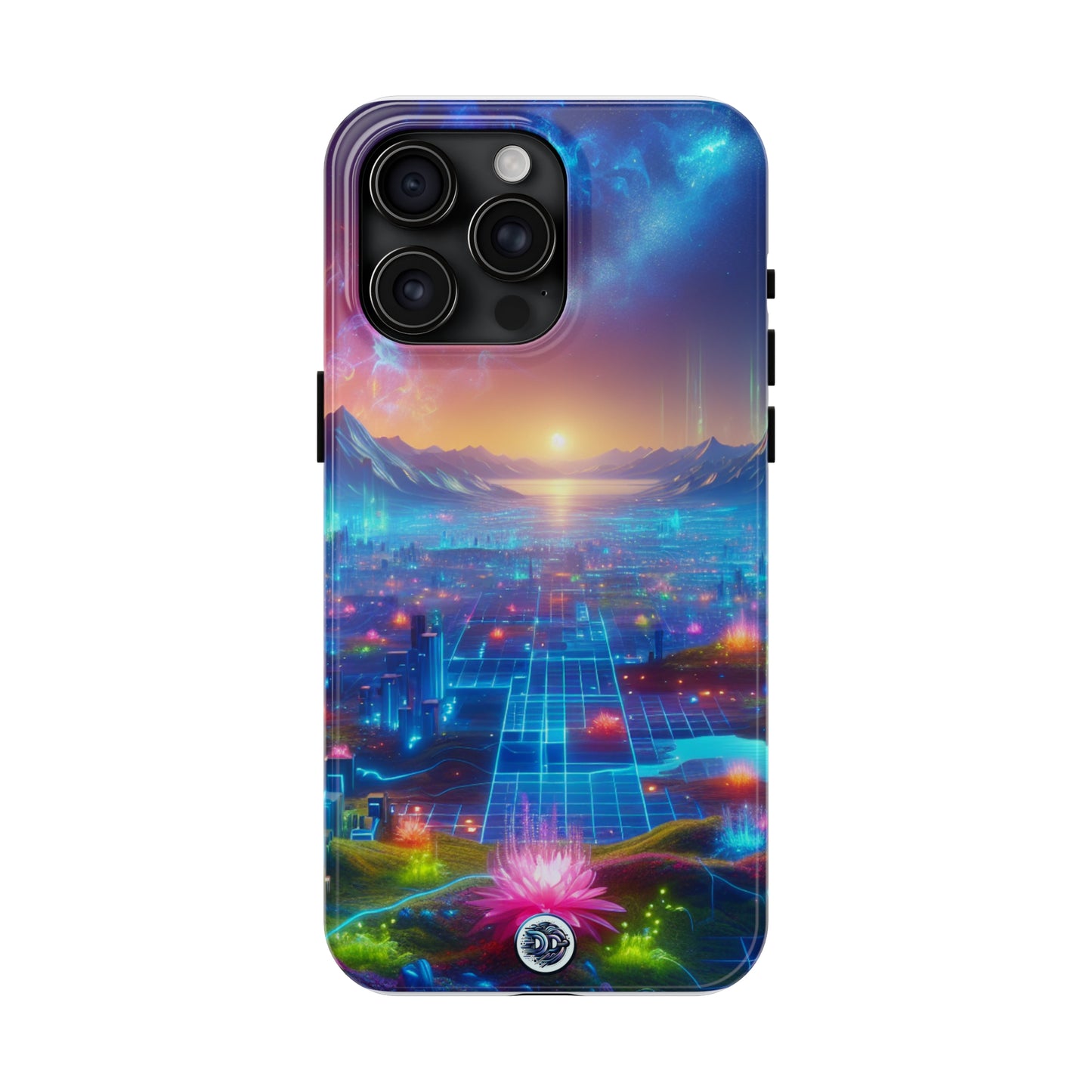Neon Sci-Fi Landscape Phone Case